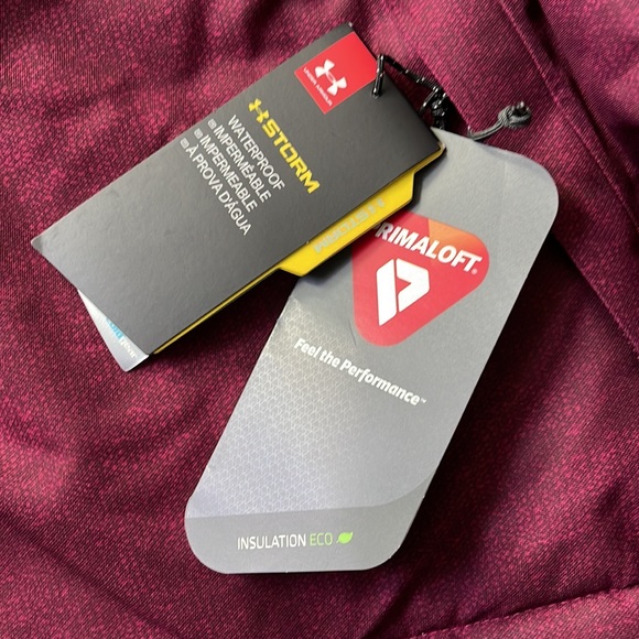 NWT Under Armour Men's Maroon Storm Powerline Insulated Jacket Size XL - Picture 4 of 10